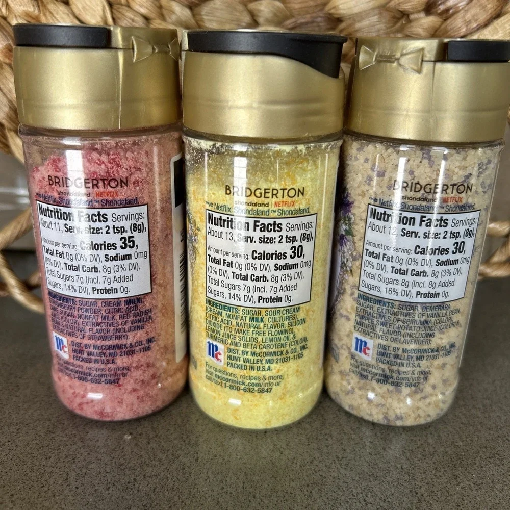 McCormick x Bridgerton Limited Edition Sugars Strawberry, Lavender,Lemon SEALED